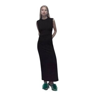 black dress sheer sleeves Bebe Women's Long Sleeve Faux Wrap Ruched Mini Dress